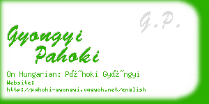 gyongyi pahoki business card
